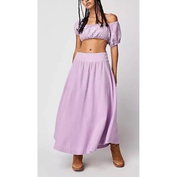 NWT Free People Lotus Set In Lavender Combo Size Medium Msrp $168 - Picture 6 of 9